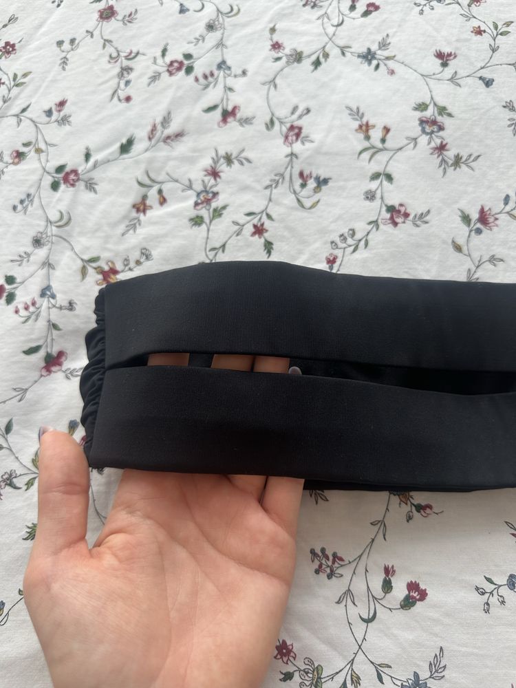 Czarny stanik góra od stroju kąpielowego basic lato wakacje XXS 32 H&M