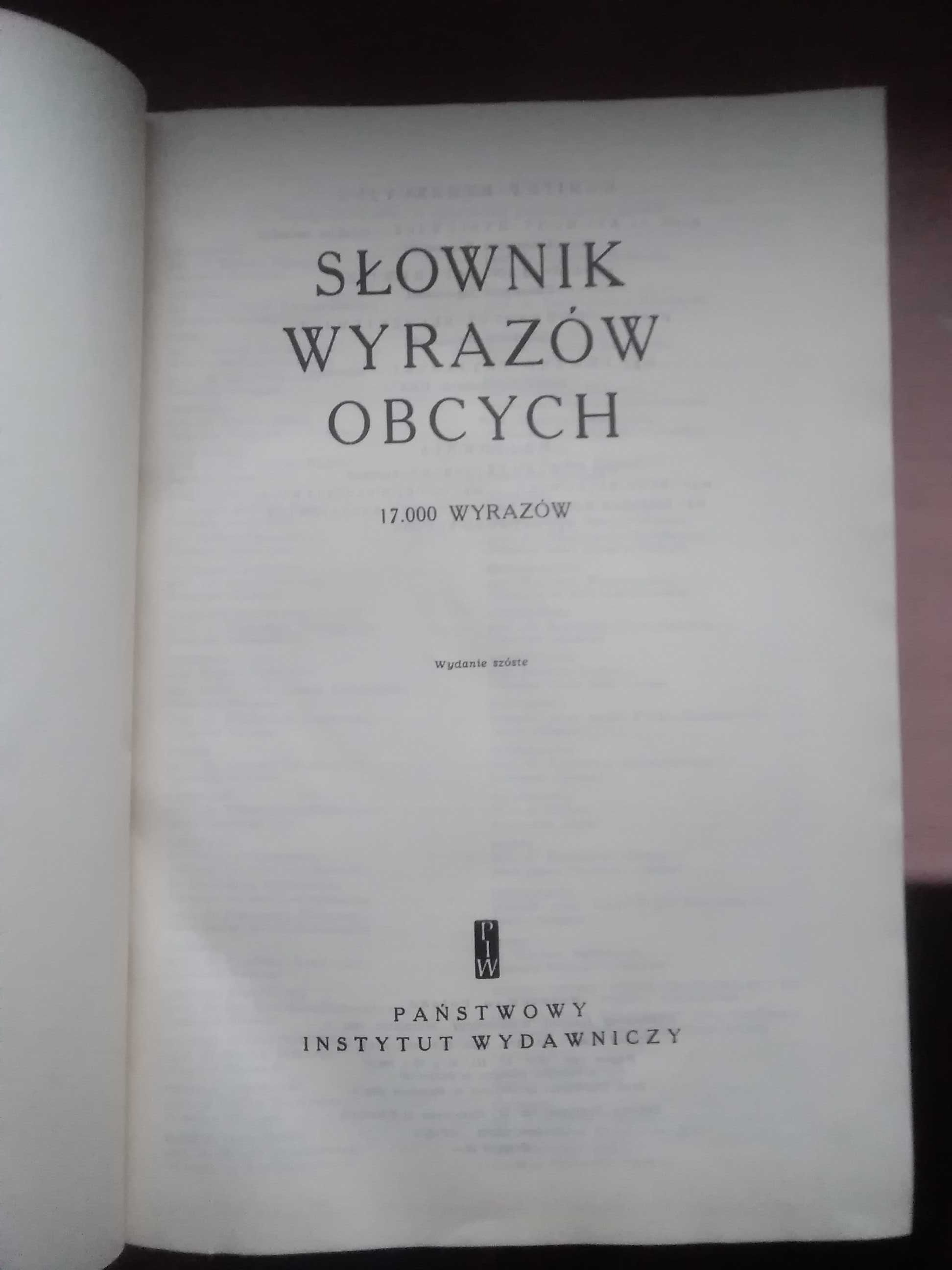 Słownik wyrazów obcych 1961 rok.