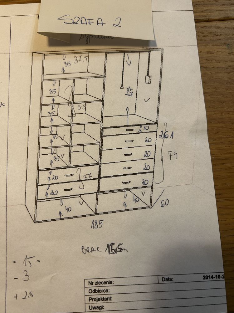 Szafa 185/60/261