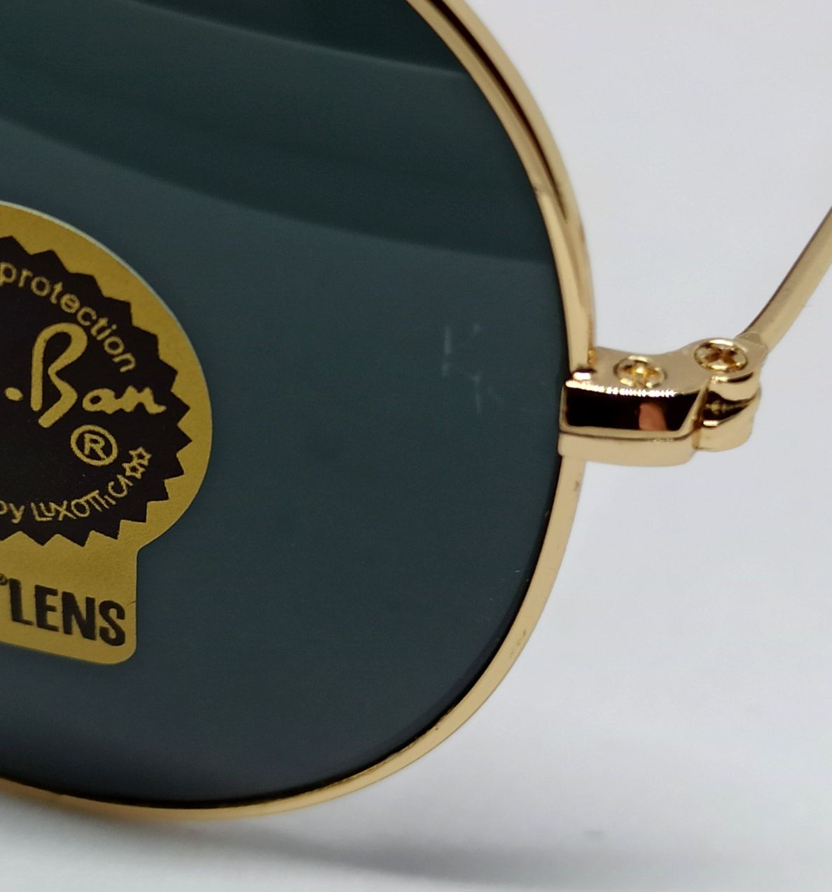 Ray Ban Aviator 58 очки капли черные в золотом металле линзы стекло