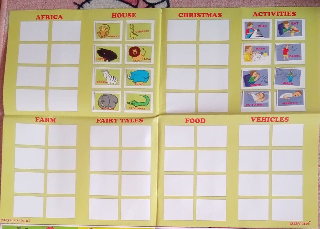 Plakaty edukacyjne Play me Kiddo j.angielski dla przedszkola