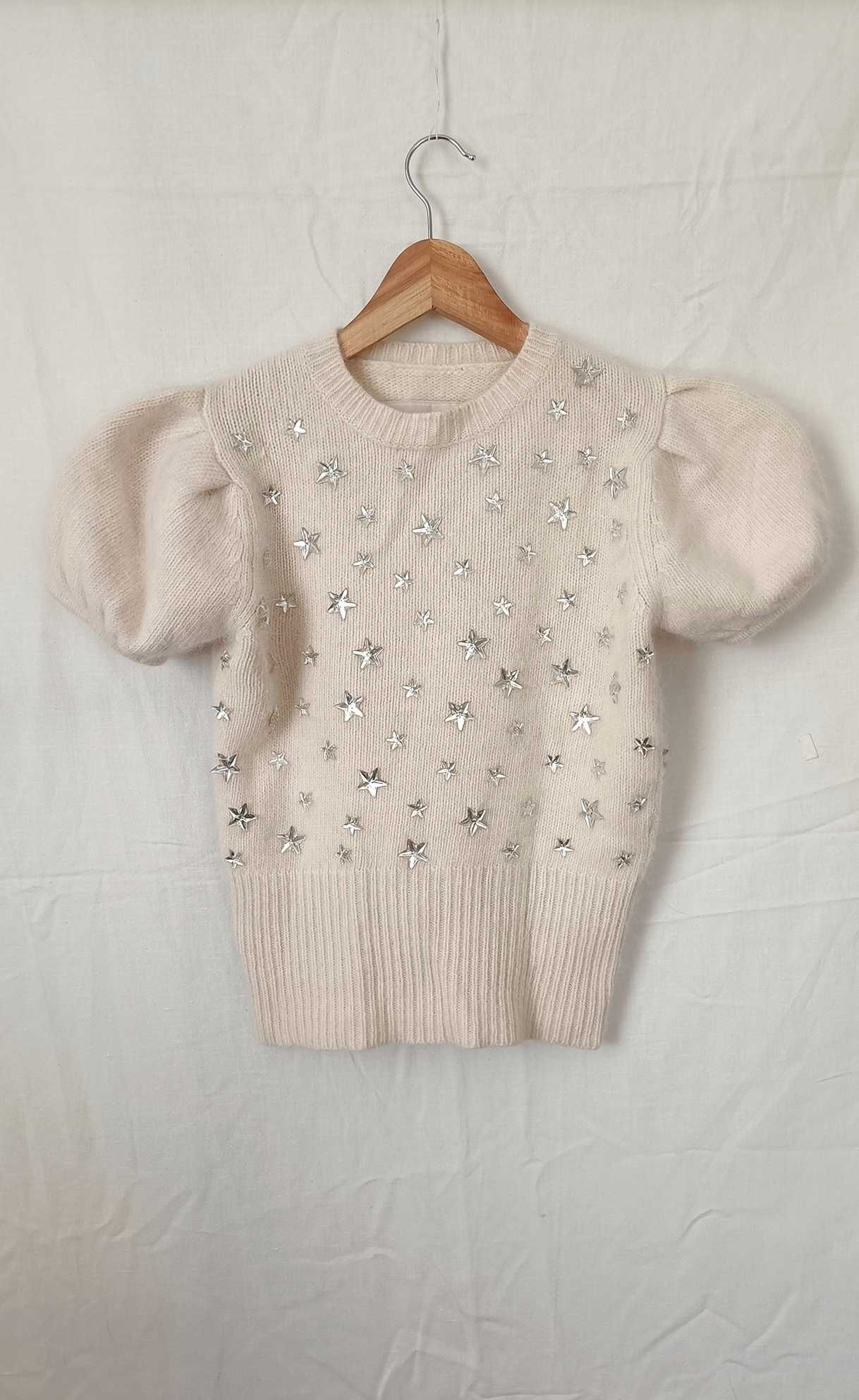 Sweter z krótkim rękawem By Malene Birger, angora