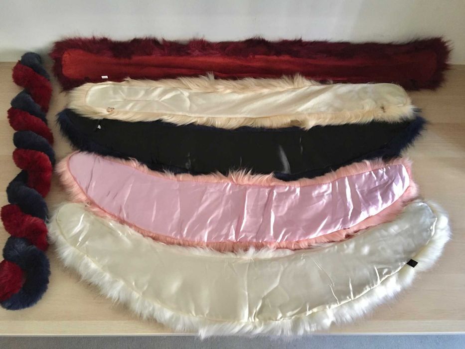 Lote de 6 golas em pêlo sintético