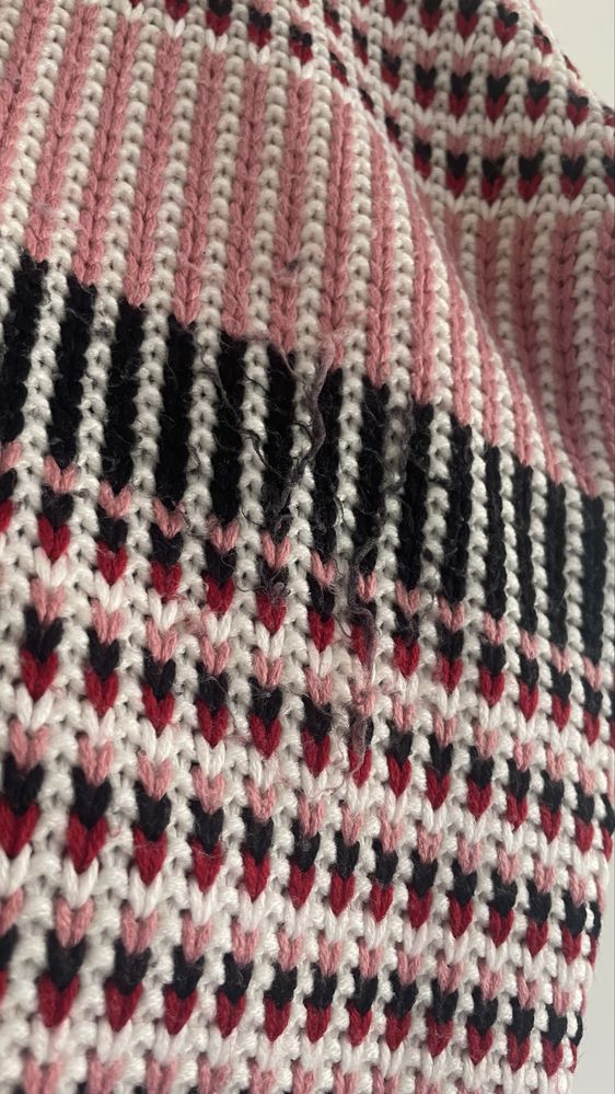 Papaya kolorowy sweter M/38 ala dziergany
