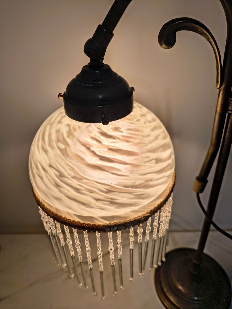 Lampa mosiężna biurowa / stołowa secesja