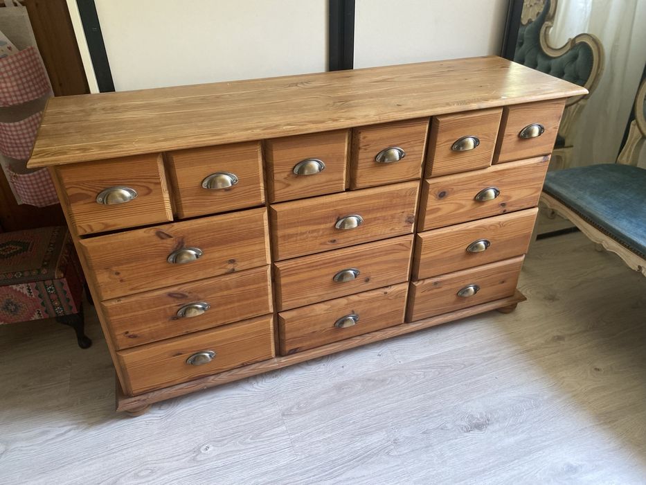 Komoda rustykalna boho bielizniarka drewno komoda aptekarka