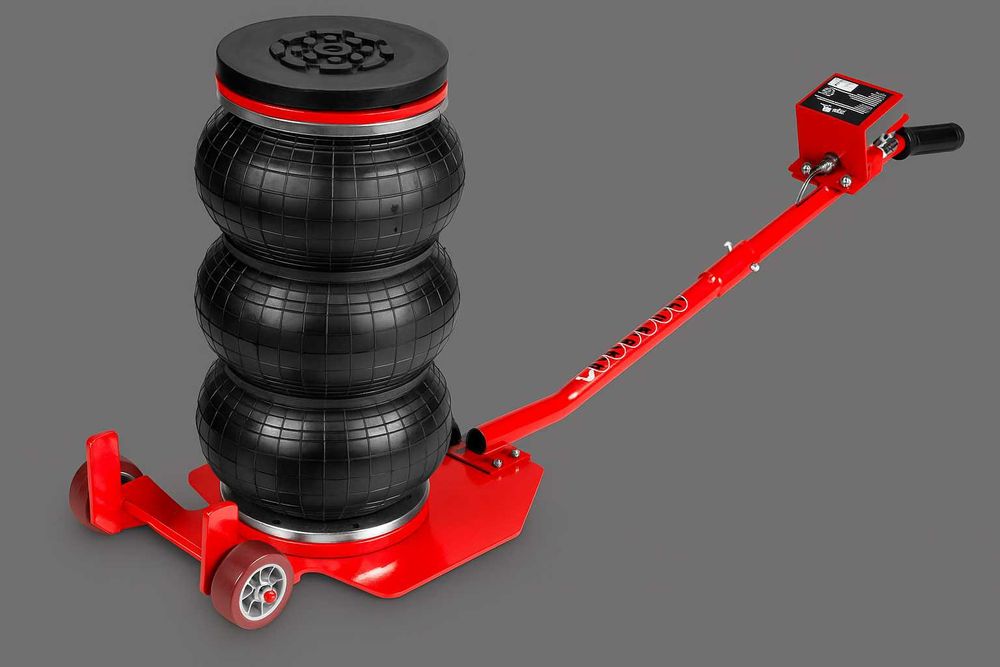 Zestaw Podnośnik pneumatyczny 2,5T + kobyłki 3T Lewarek Bałwanek