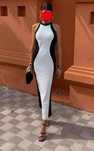 OFERTA PORTES - Vestido Comprido Preto e Branco da Shein (Tamanho S)