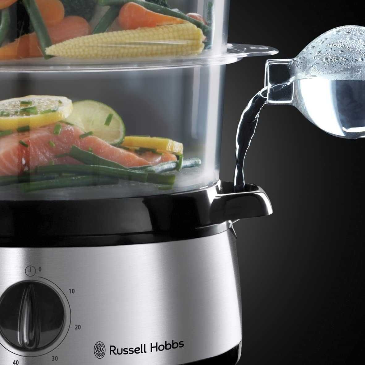 Russell Hobbs parowar 9l, time, 3 pojemniki do gotowania na parze 800W