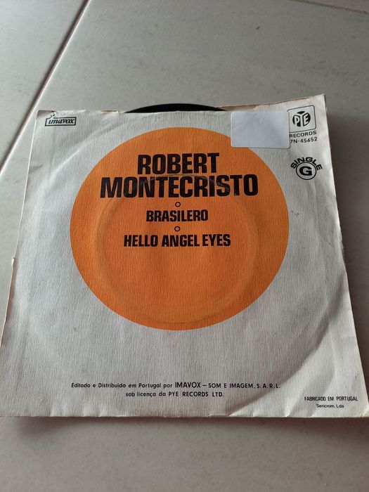 Disco single de vinil Robert Montecristo 1976