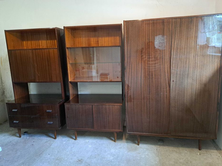 Meble PRL zestaw salonowy + stoł i 6 krzeseł