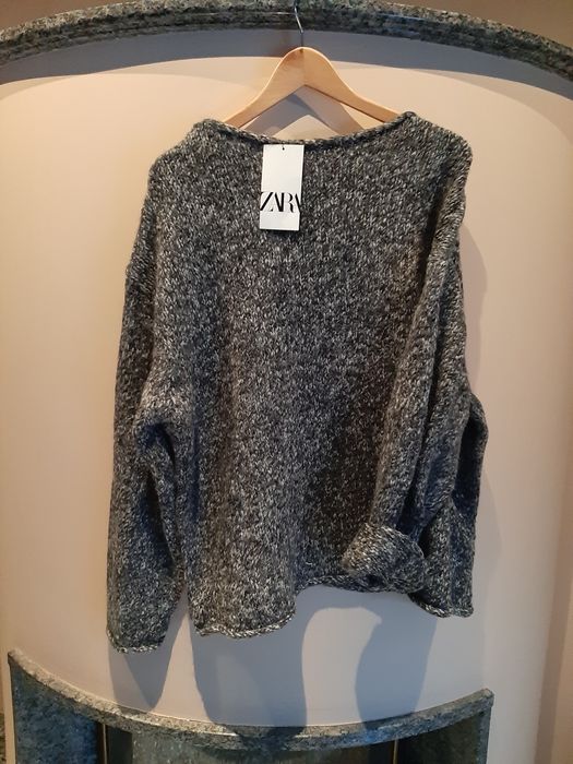 Sweter zima Zary oversize duży L zimowy melanż glamour tkmaxx elegant