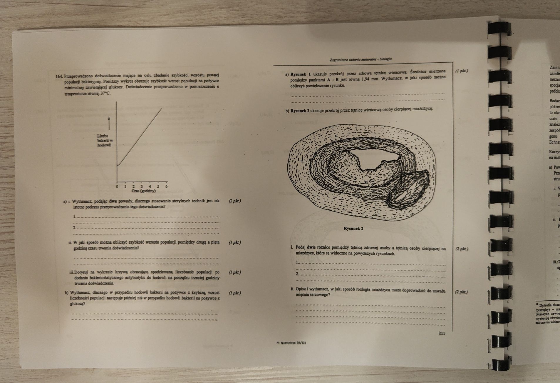 Zadania maturalne z biologii - zagraniczne zadania maturalne w 1 skoro