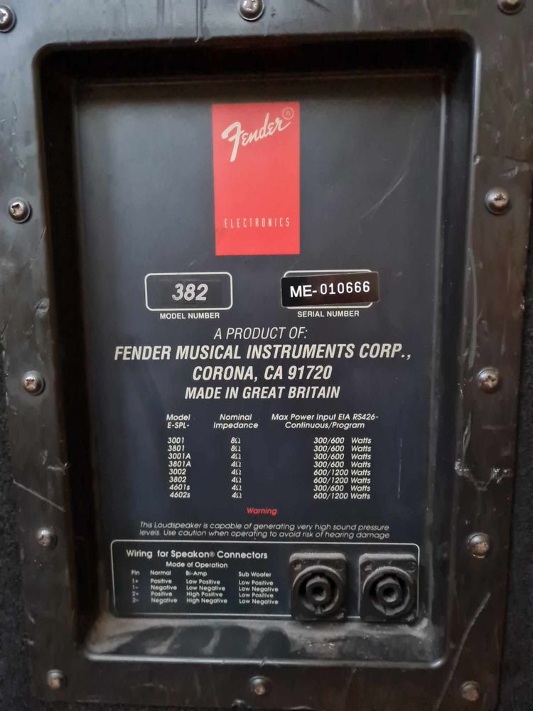 Fender ESP-L-382 ( głośniki estradowe )