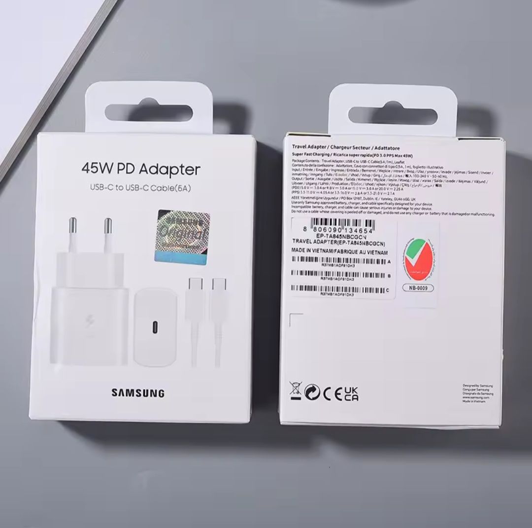 Ładowarka Samsung 45w biała usb-c kabel 1m nowa ida371789