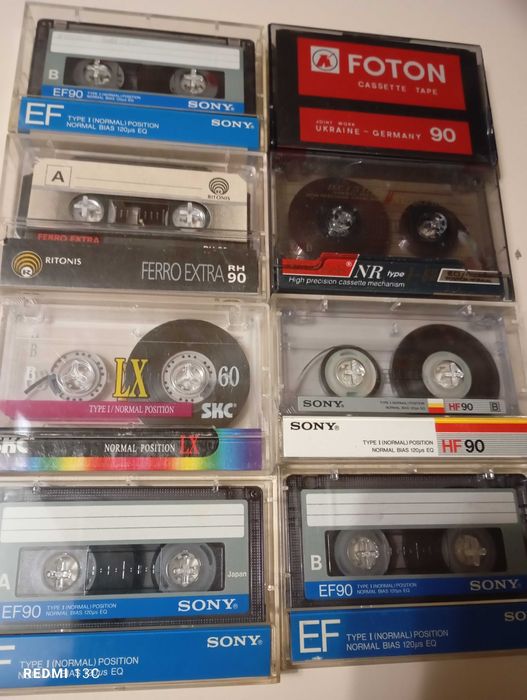 Аудиокассеты лотом Sony, Fuji, Goldstar,TDK...