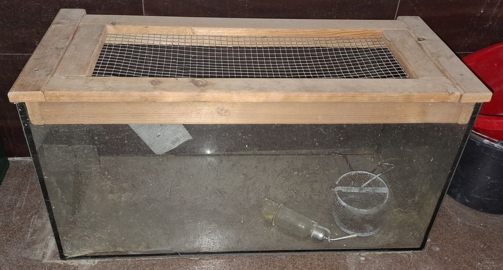 Duże terarium zamykane siatka akcesoria dla chomika