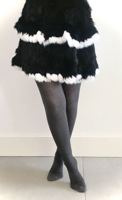 Minisaia pele de coelho em tamanho M/S