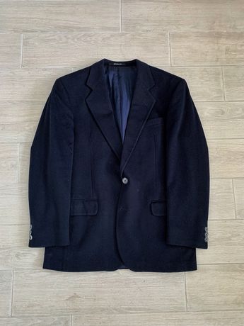 Мужской пиджак блейзер кашемир шерсть синий DAKS London 52 L XL