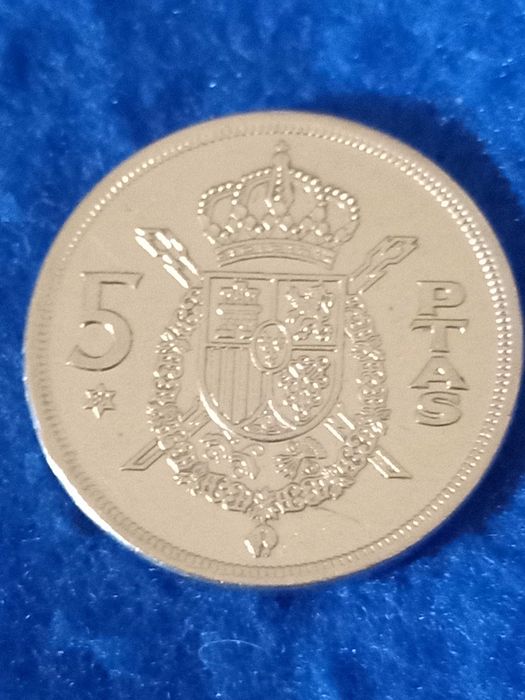 Moeda de 5 pesetas de 1975