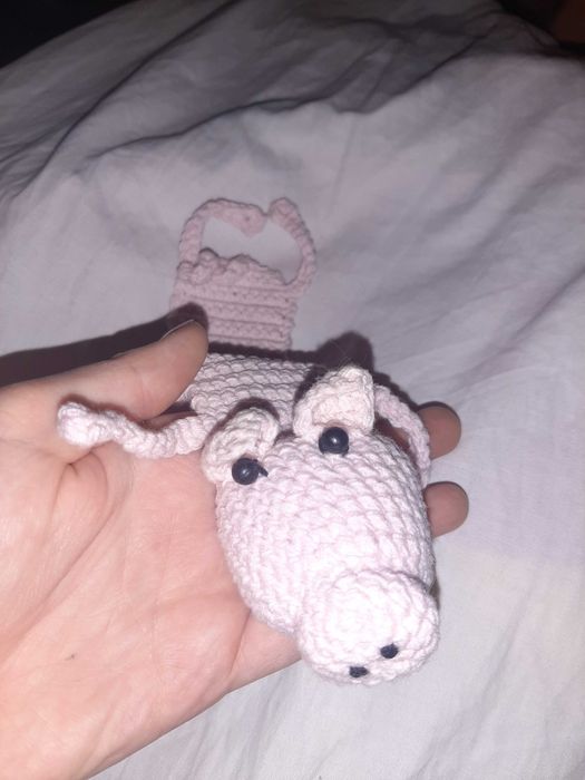 NOWA Zakładka do książki Świnka handmade dziergana