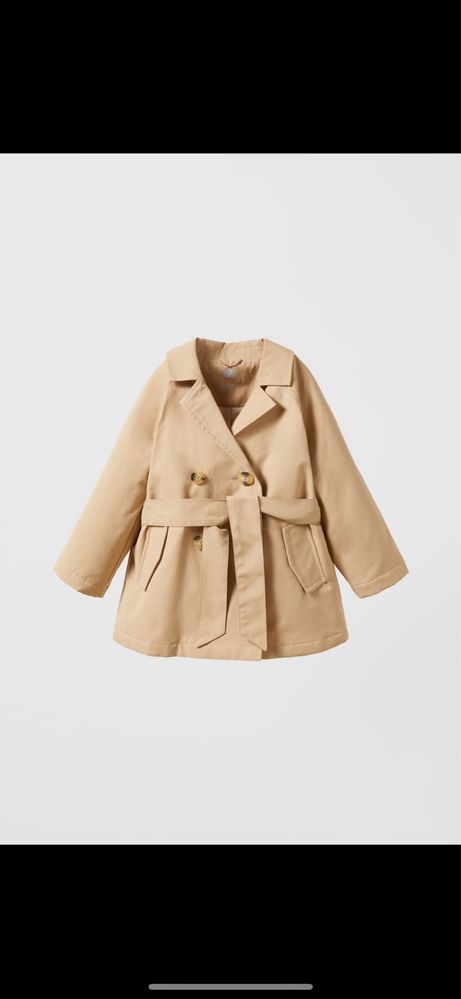 Дитячий утеплений тренч Zara для дівчинки