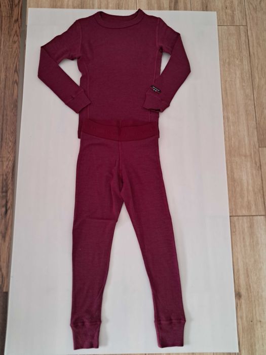 Koszulka legginsy wełniane Devold, piżamka, 100% merino wool r. 104
