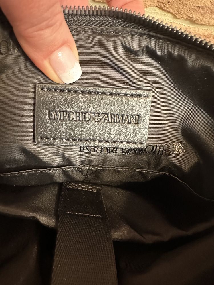 Сумка шкіряна чоловіча Emporio Armani оригінал