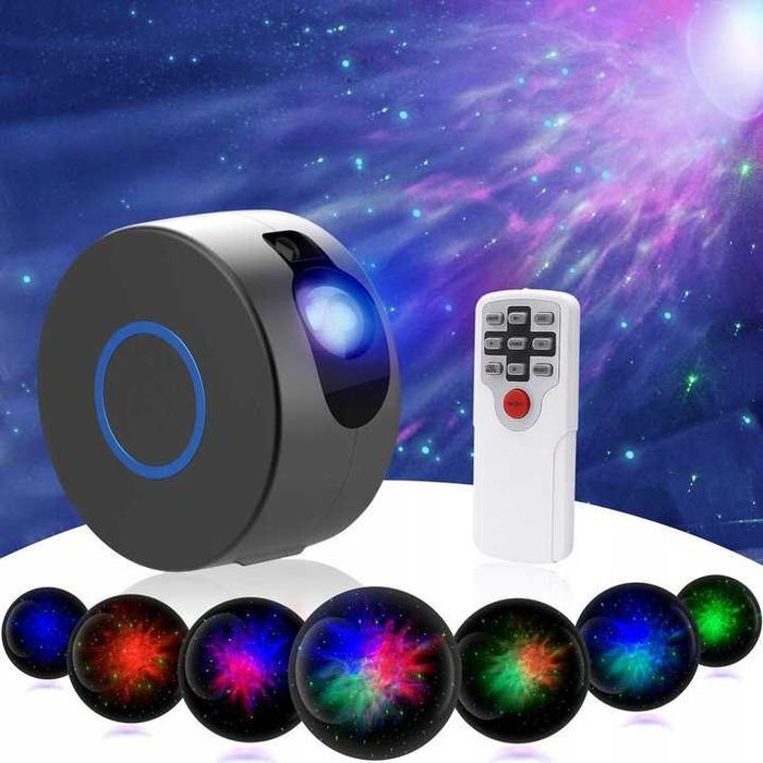 PROJEKTOR GWIAZD Lampka Nocna Rzutnik Dla Dzieci Led Laserowy Szary