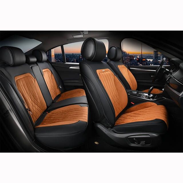 Чехлы 3D из алькантары Elegant Modena на передние и задние сиденья авт