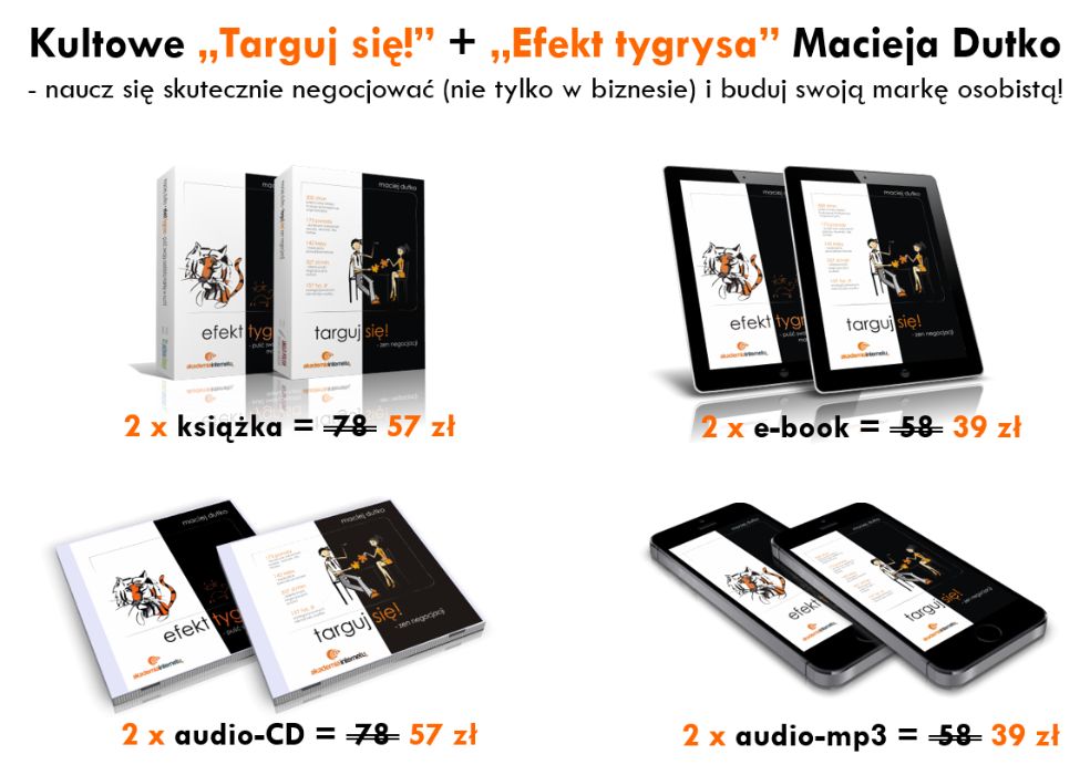 BESTSELLER "Efekt tygrysa" Maciej Dutko. Autograf/dedyk -31%