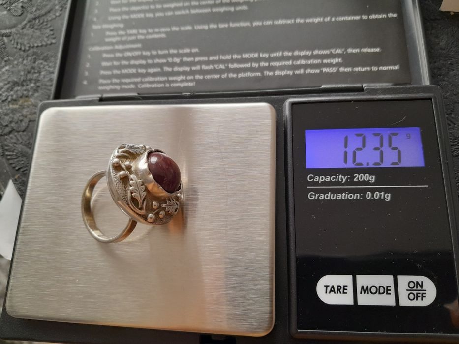 Srebrny pierścionek Warmet roz. 13, PRL