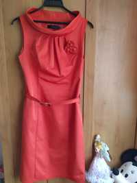 Akme sukienka pomarańczowa ołówkowa elegancka 36 38 S idealna komunia