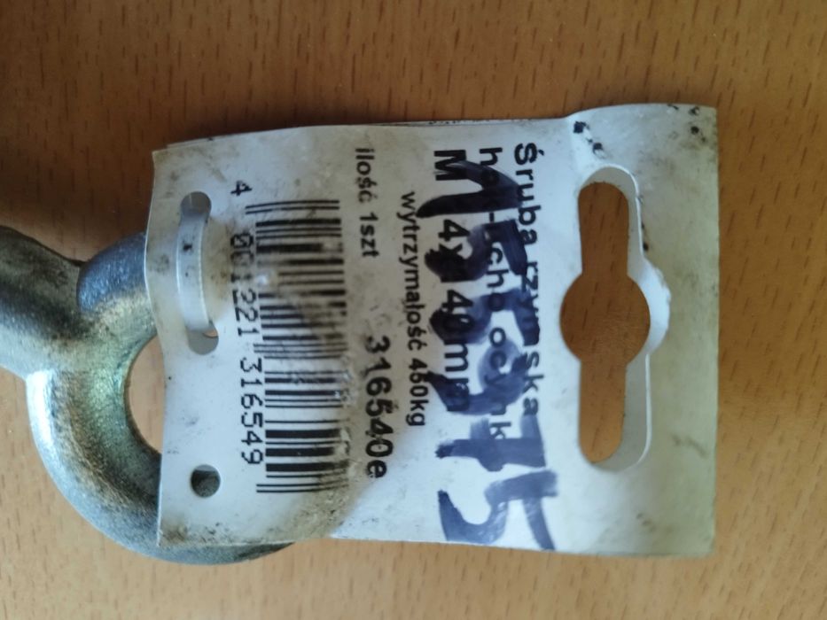 Śruba rzymska ha-ucho ocynk M14x140mm.