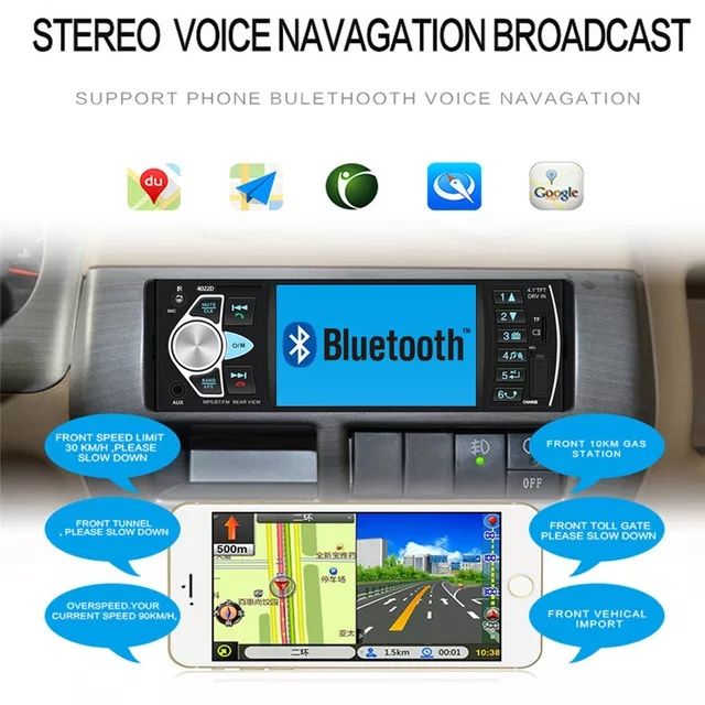 Autoradio 1Din 4,1 polegadas Bluetooth, USB, FM, SD, AUX SELADO