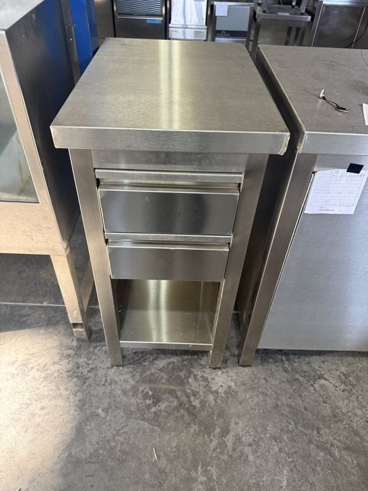 Bancada inox modulo de duas gavetas