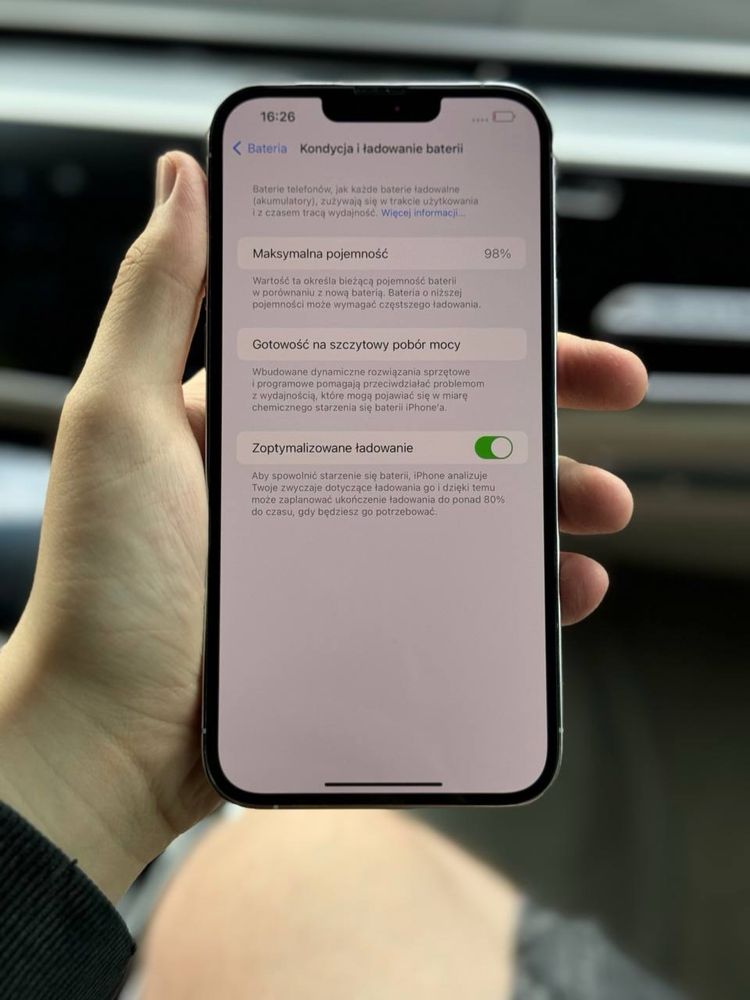 iPhone 13 Pro Max Silver Bateria 98% GWARANCJA!