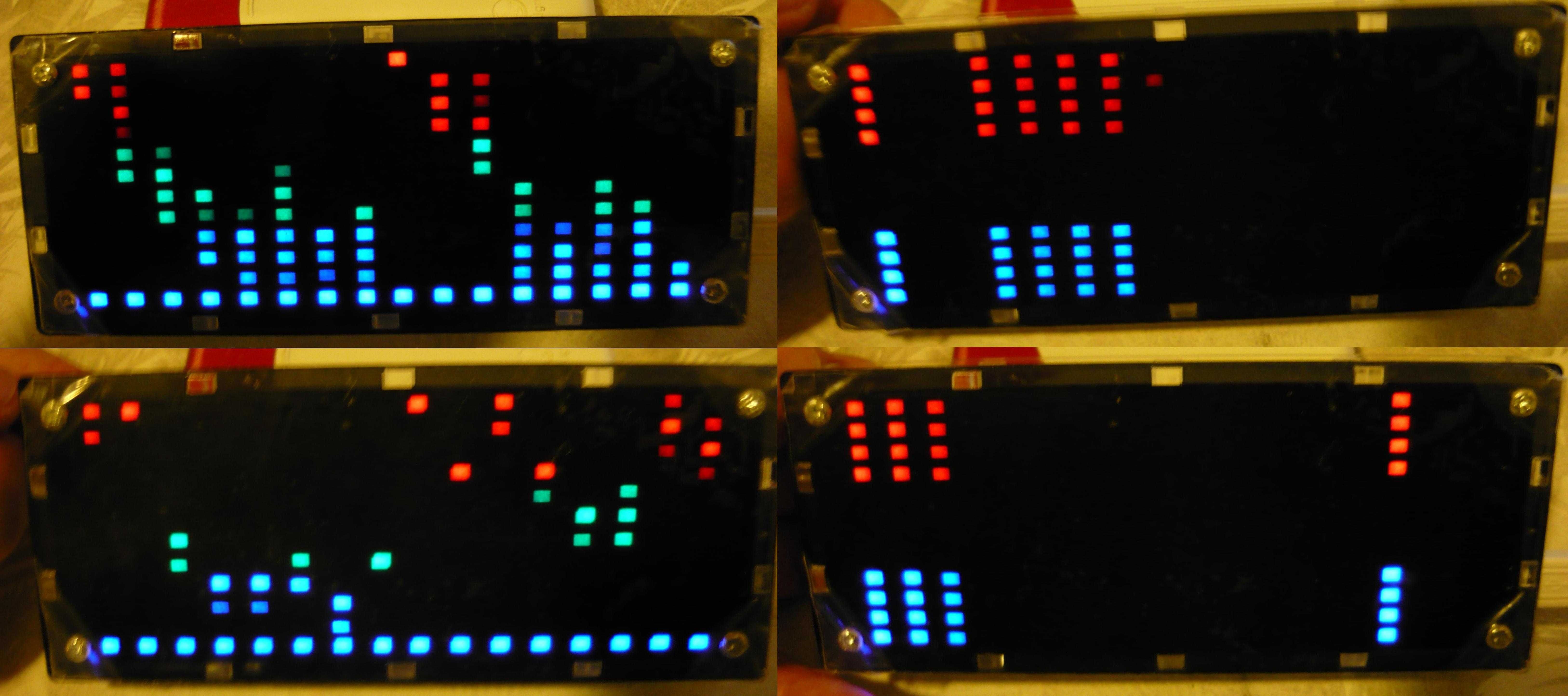 192 LED Analizator wskaźnik 8 Trybów audio spectrum widmo korektor