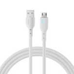 Kabel przewód ze wskaźnikiem LED USB - micro USB 2.4A 2m biały: