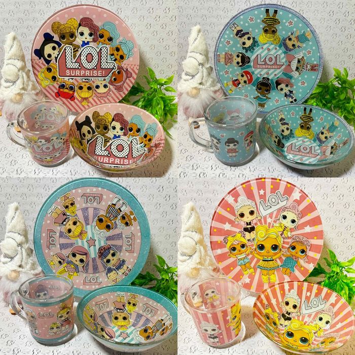 Дитячі набори посуди з улюбленими героями, детская посуда