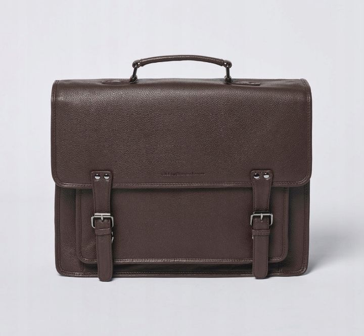 Teczka męska neseser skóra naturalna brązowa