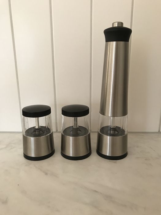 Zestaw elektryczny młynek do soli i pieprzu, 3-części wymienny