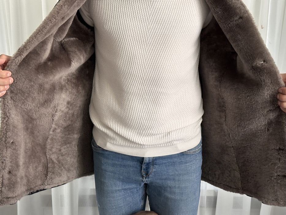 Шкіряна куртка дубльонка розмір 48-50 L теляча шкіра