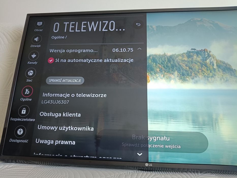 Tv LG 43 cale 4K HDR DVB-T2 43UJ6307 stan bdb