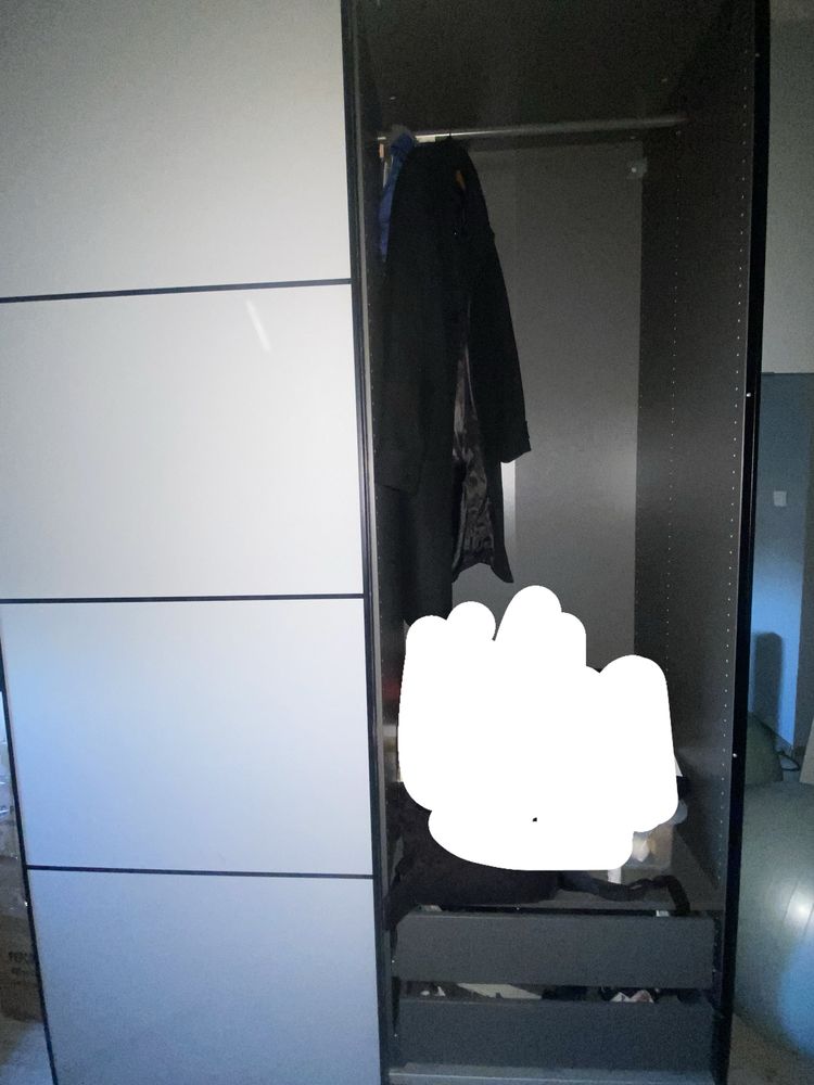 szafa pax ikea duza szara 150x58x236 prawie nowa