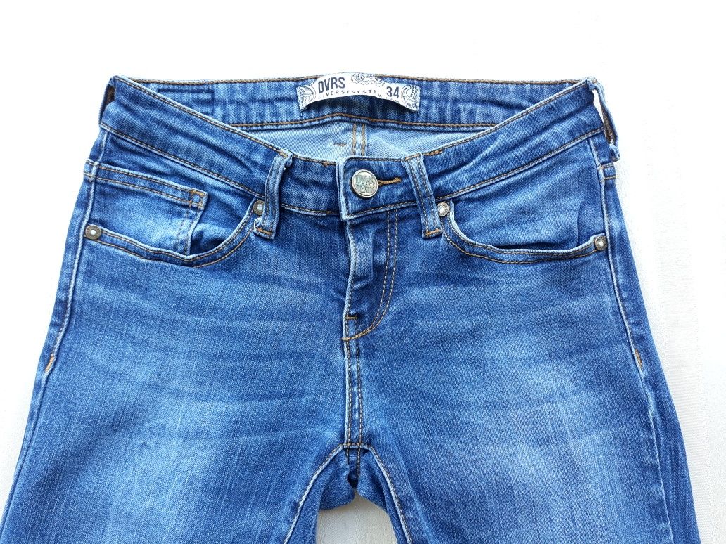 3 sztuki x spodnie dżinsowe długie dopasowane r. 34 XS jeans