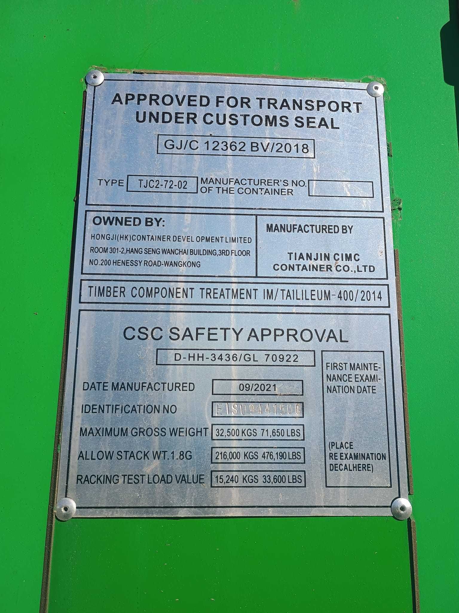 Kontener morski magazynowy 40 HC/DV, 12 metrowy + tani transport