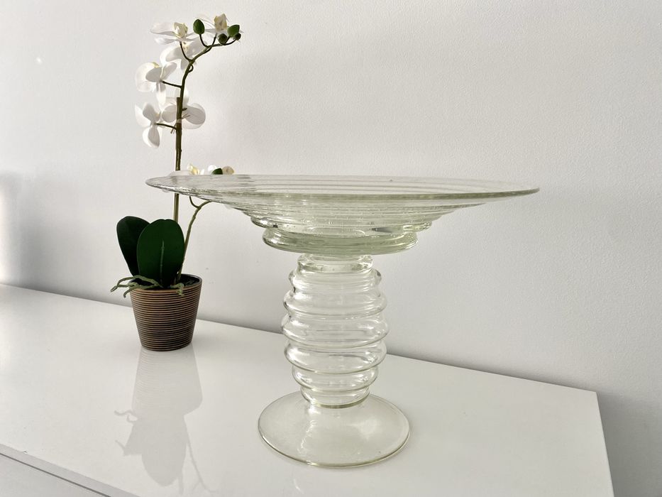 Taça de vidro de decoracâo -fruteira