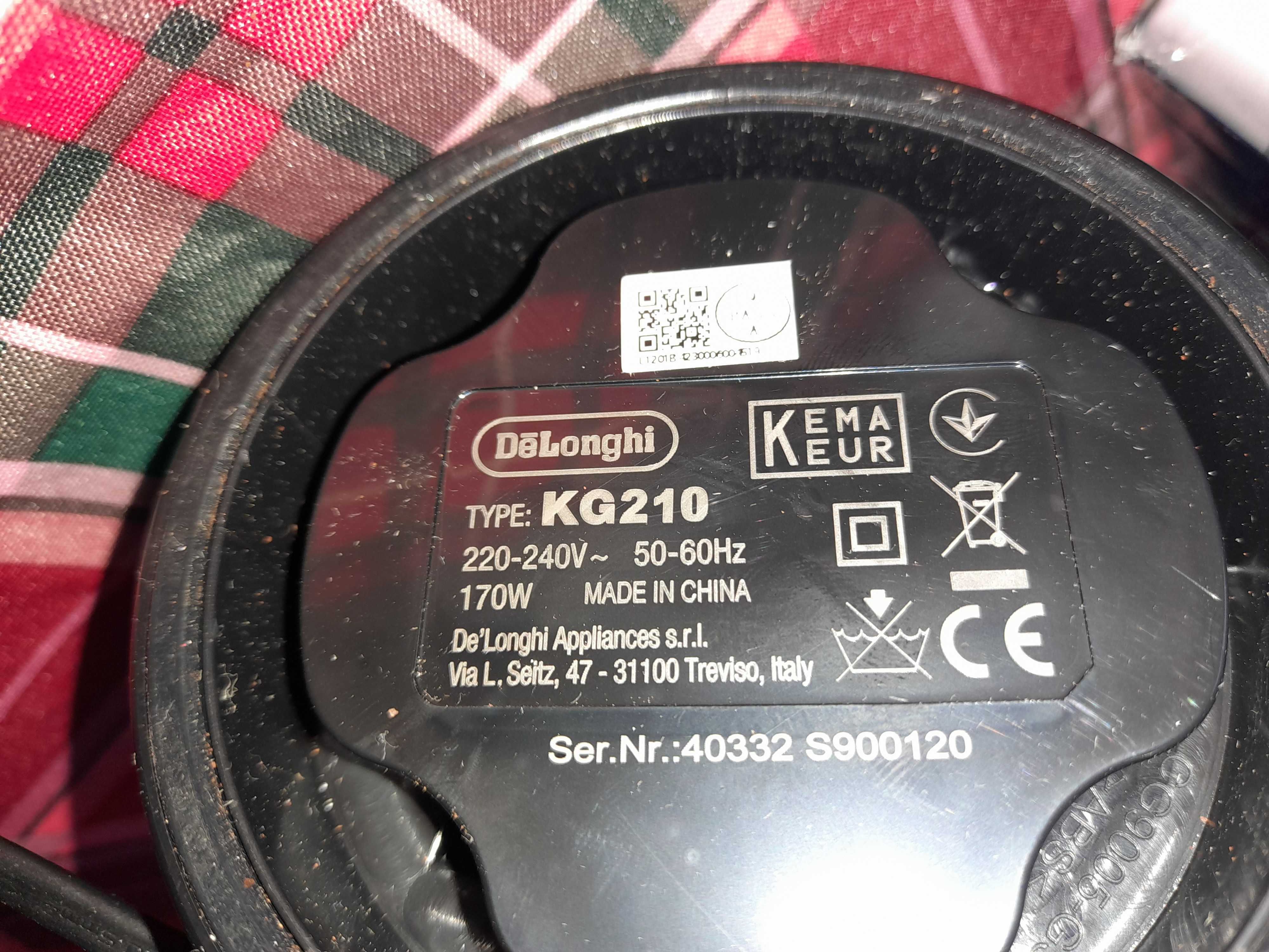 Młynek do kawy De’Longhi KG210 czarny 170 W