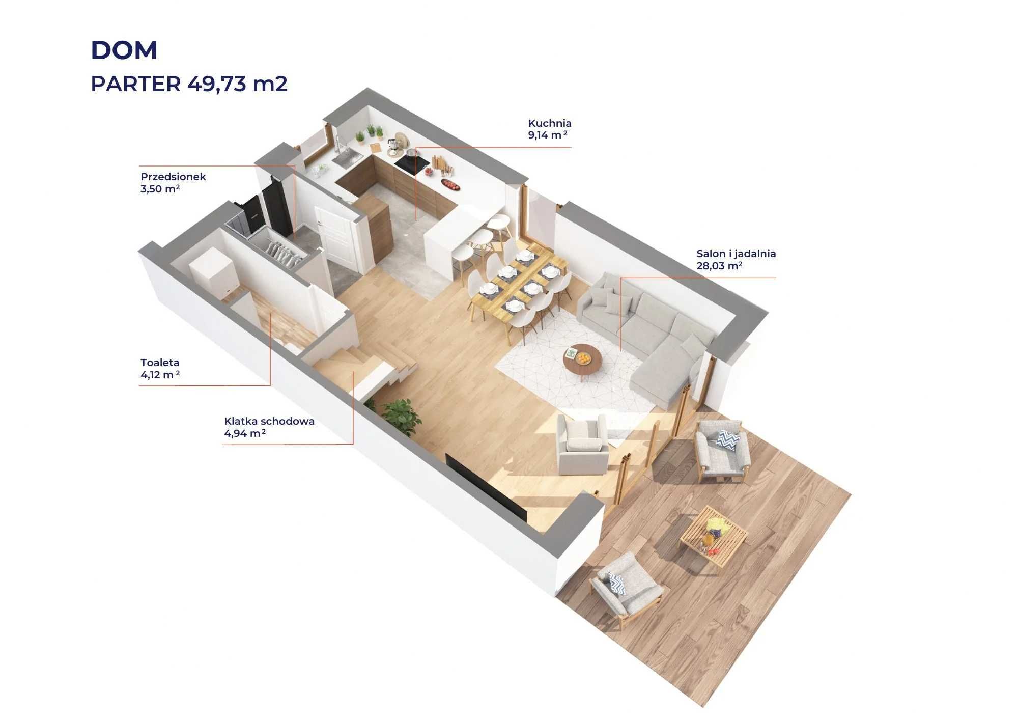 PRZESTRONNY dom 102,34 m² z DUŻYM ogrodem i poddaszem 26m²